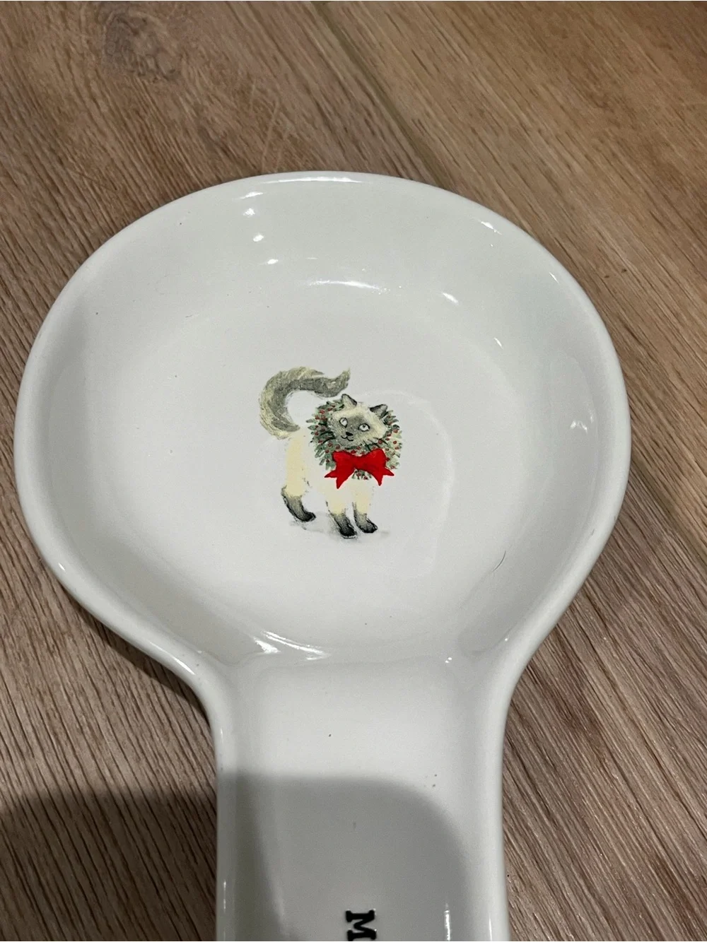 Rae Dunn Merry Catmas Ceramic Spoon Rest